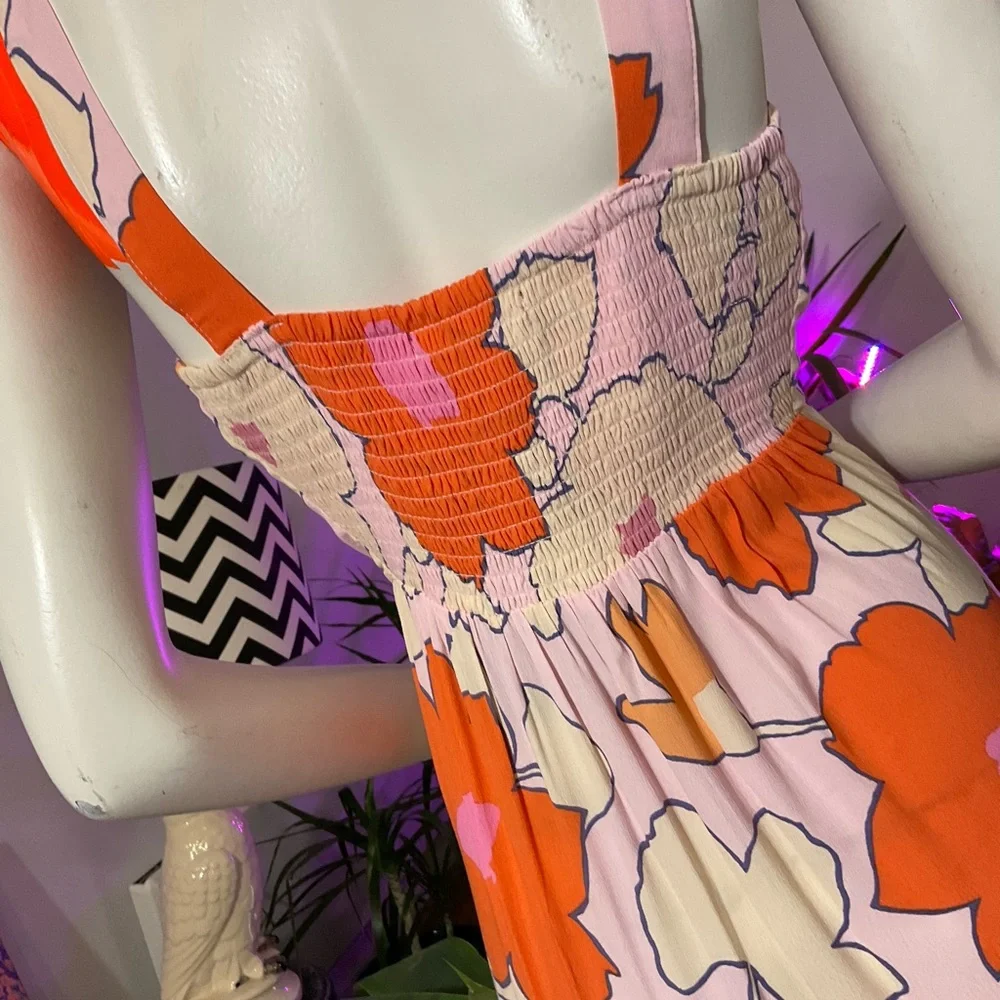 Mister Zimi Marie Dress in Pink Camelia Print - Picture 4 of 5
